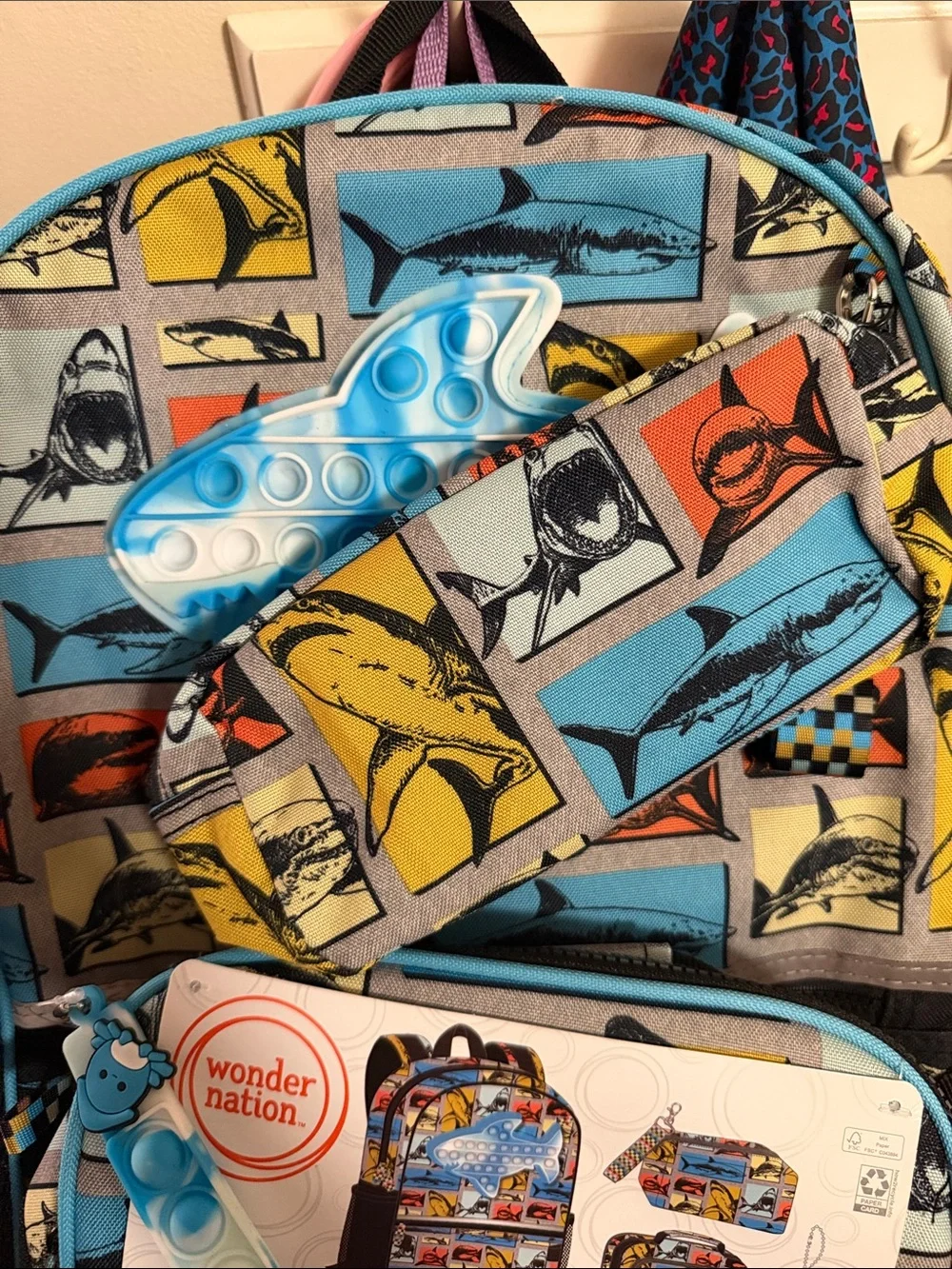 wonder nation shark print